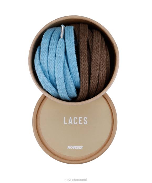 XB28310 Novesta puuvillakengännauhat 40 brwn/09 sky bl Lisätarvikkeet
