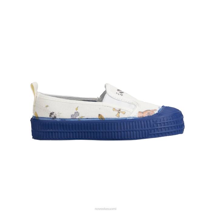 XB28222 Novesta slip-on kid bp blanc vegaaniset kengät